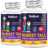 NuBest Tall 10+, Powerful Growth for Kids & Teens (10+), Milk Drinkers, 60 Capsules by NuBest Nutrition®