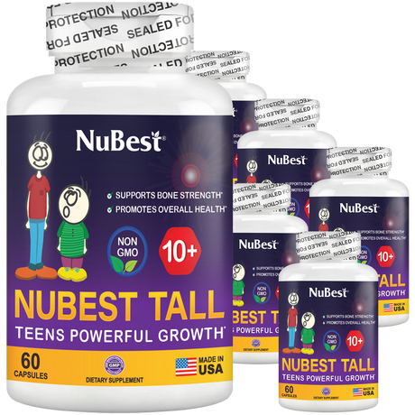 NuBest Tall 10+, Powerful Growth for Kids & Teens (10+), Milk Drinkers, 60 Capsules by NuBest Nutrition®