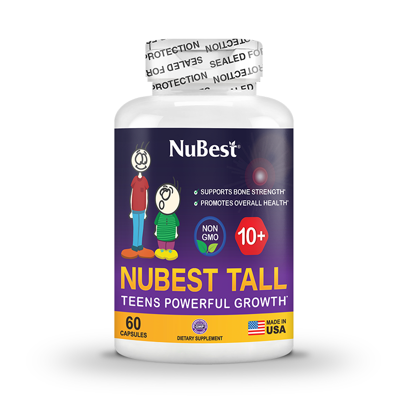 NuBest Tall 10+, Powerful Growth for Kids & Teens (10+), Milk Drinkers, 60 Capsules by NuBest Nutrition®