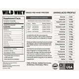 Cold Process Grass-Fed Whey Protein, Nondenatured, Pasture-Raised Cows by Wild Foods