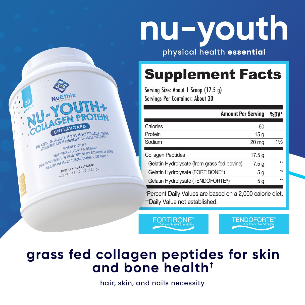 Nu-Youth+ Collagen Protein by NuEthix Formulations