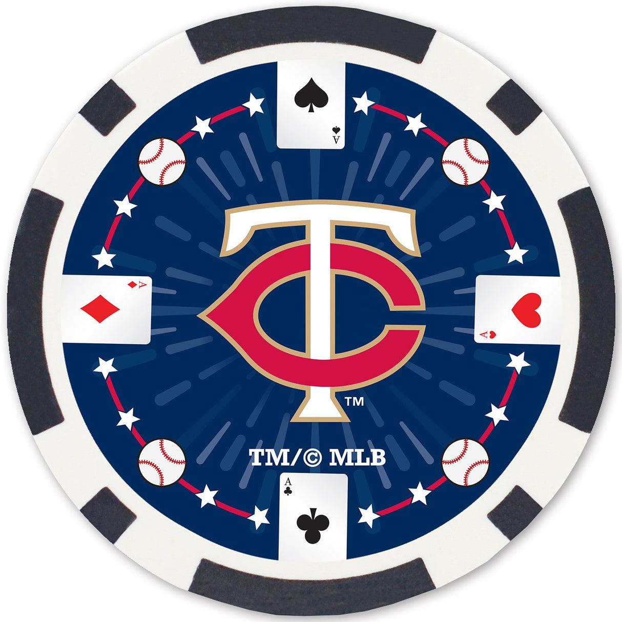 Minnesota Twins 100 Piece Poker Chips by MasterPieces Puzzle Company INC