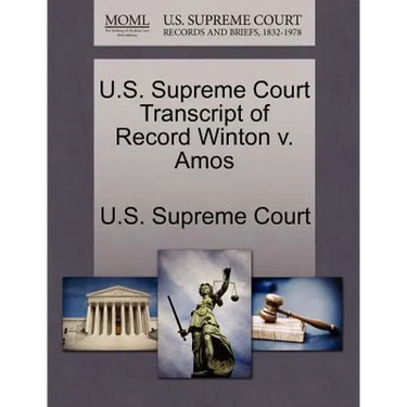 U.S. Supreme Court Transcript of Record Winton V. Amos