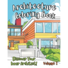 Architecture Coloring Book: Beautiful Houses in Mid-century Modern, Farmhouse, Craftsman, Victorian, Cape Cod, Colonial, Art Deco and other iconic