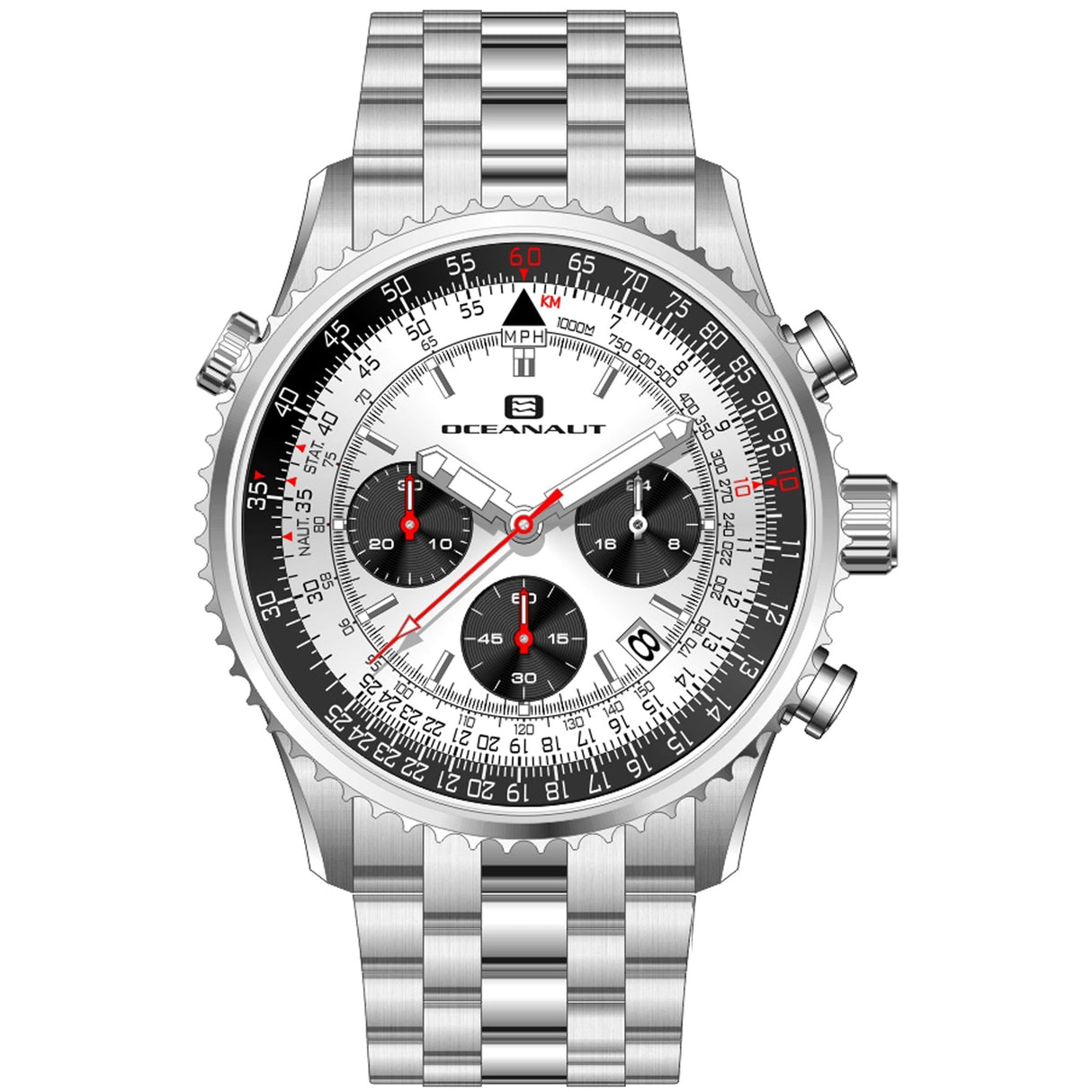 Oceanaut Men's Flight Silver Dial Watch - OC0121 by Balec Group