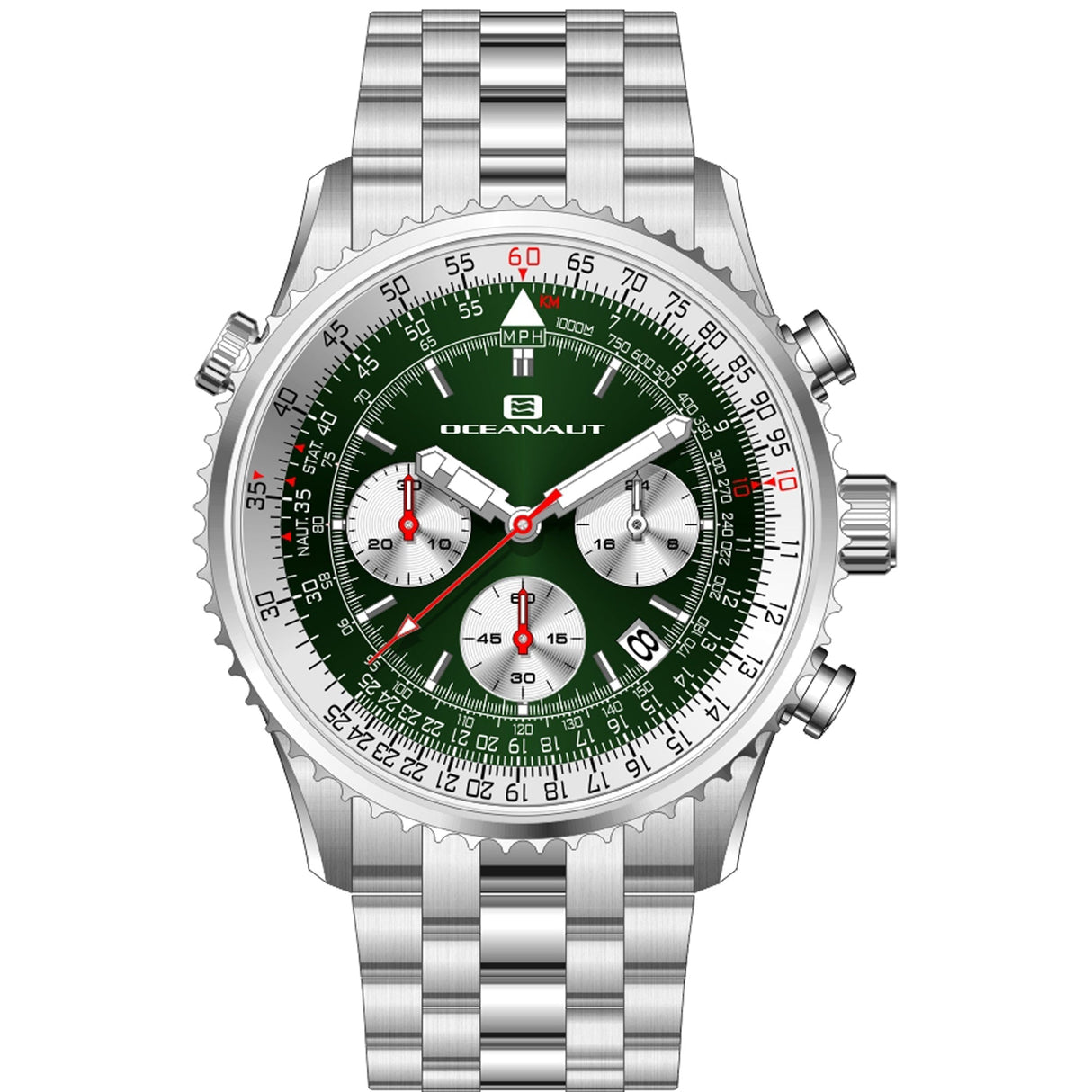 Oceanaut Men's Flight Green Dial Watch - OC0123 by Balec Group