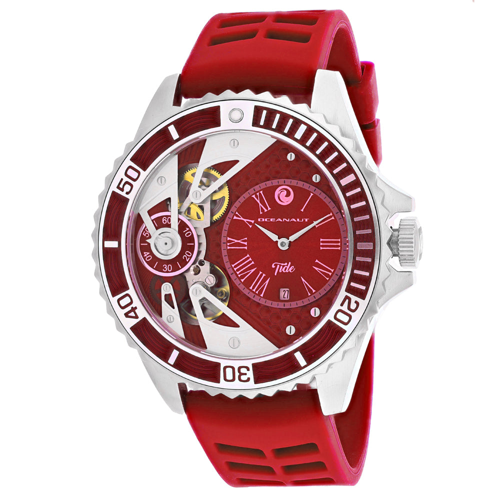 Oceanaut Men's Tide Red Dial Watch - OC0993 by Balec Group