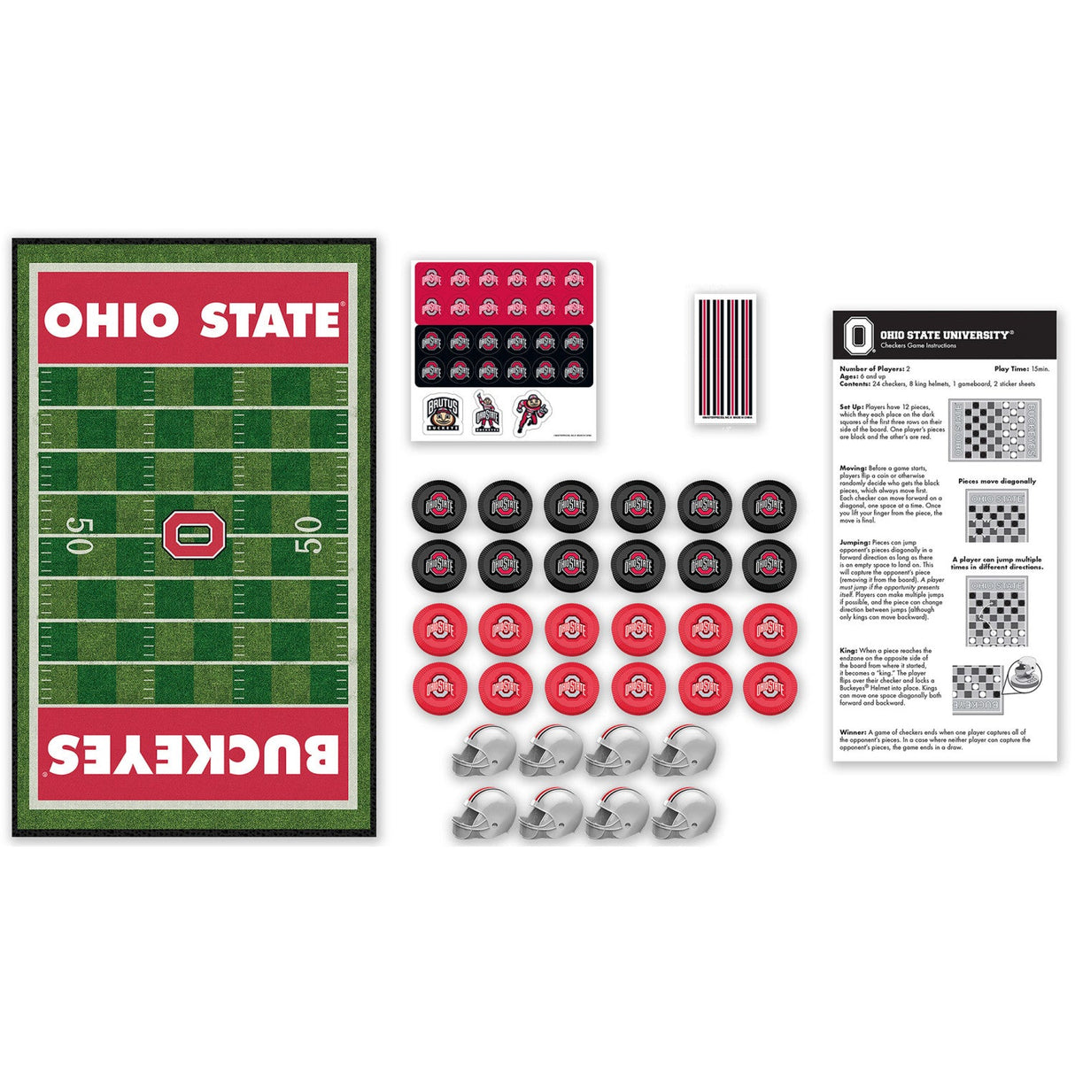 Ohio State Buckeyes Checkers Board Game by MasterPieces Puzzle Company INC