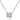 White Gold Cubic Zirconia Heart Pendant Necklace by Hollywood Sensation®