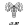 Aries: Coloring Book With Three Different Styles of All Twelve Zodiac Including Symbols, Signs and Patterns. 36 Coloring Pages. 8.5 x 11