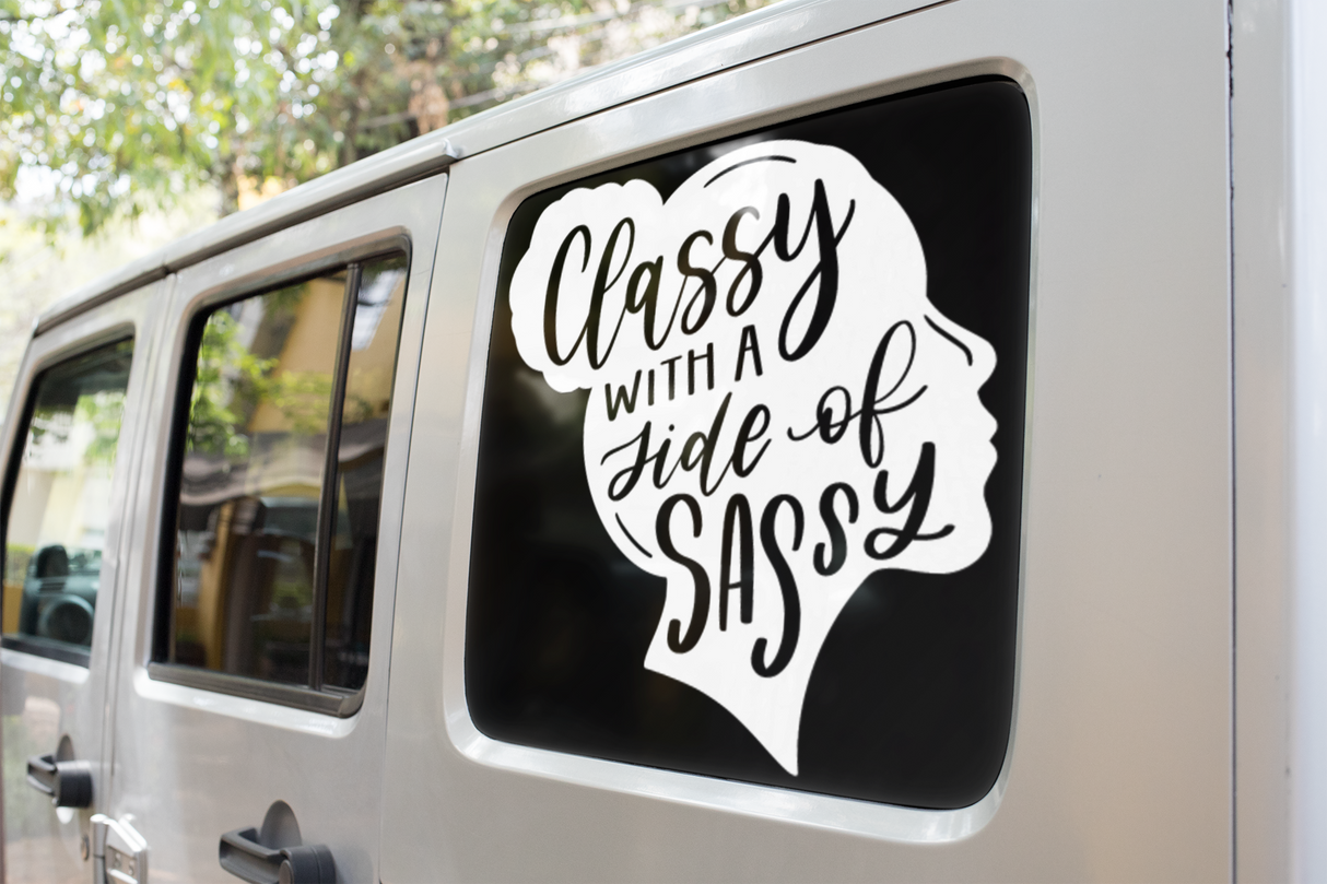 Classy With A Side Of Sassy Sarcastic Sticker by WinsterCreations™ Official Store