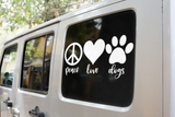 Peace Love Dogs Dog Mom Sticker by WinsterCreations™ Official Store