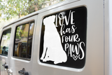 Love Has Four Paws Dog Mom Sticker by WinsterCreations™ Official Store