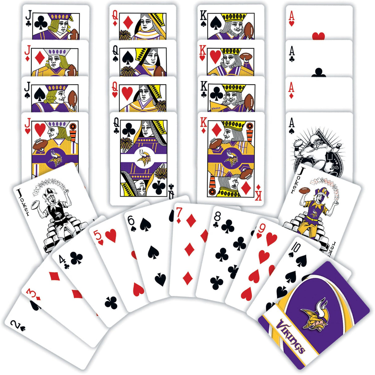 Minnesota Vikings Playing Cards - 54 Card Deck by MasterPieces Puzzle Company INC