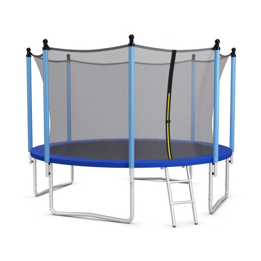 Outdoor Trampoline with Safety Closure Net-12 ft