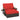 Outdoor Wicker Daybed with Folding Panels and Storage Ottoman-Red