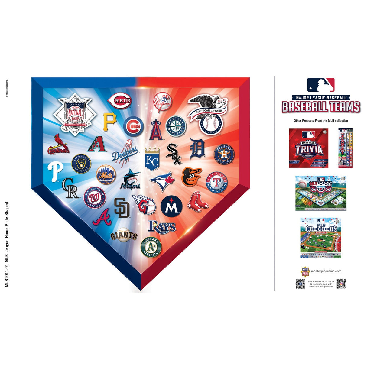 MLB - Home Plate 500 Piece Shaped Jigsaw Puzzle by MasterPieces Puzzle Company INC