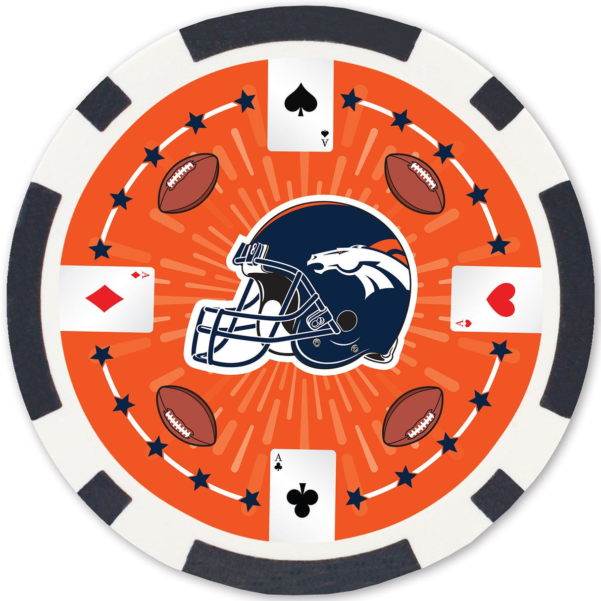 Denver Broncos 100 Piece Poker Chips by MasterPieces Puzzle Company INC