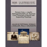Ronson Corp. V. Liquifin Aktiengesellschaft U.S. Supreme Court Transcript of Record with Supporting Pleadings