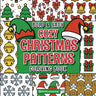 Bold & Easy Cozy Christmas Patterns Coloring Book: Cute & Festive Fun Large Print Pattern Stress Relief Coloring