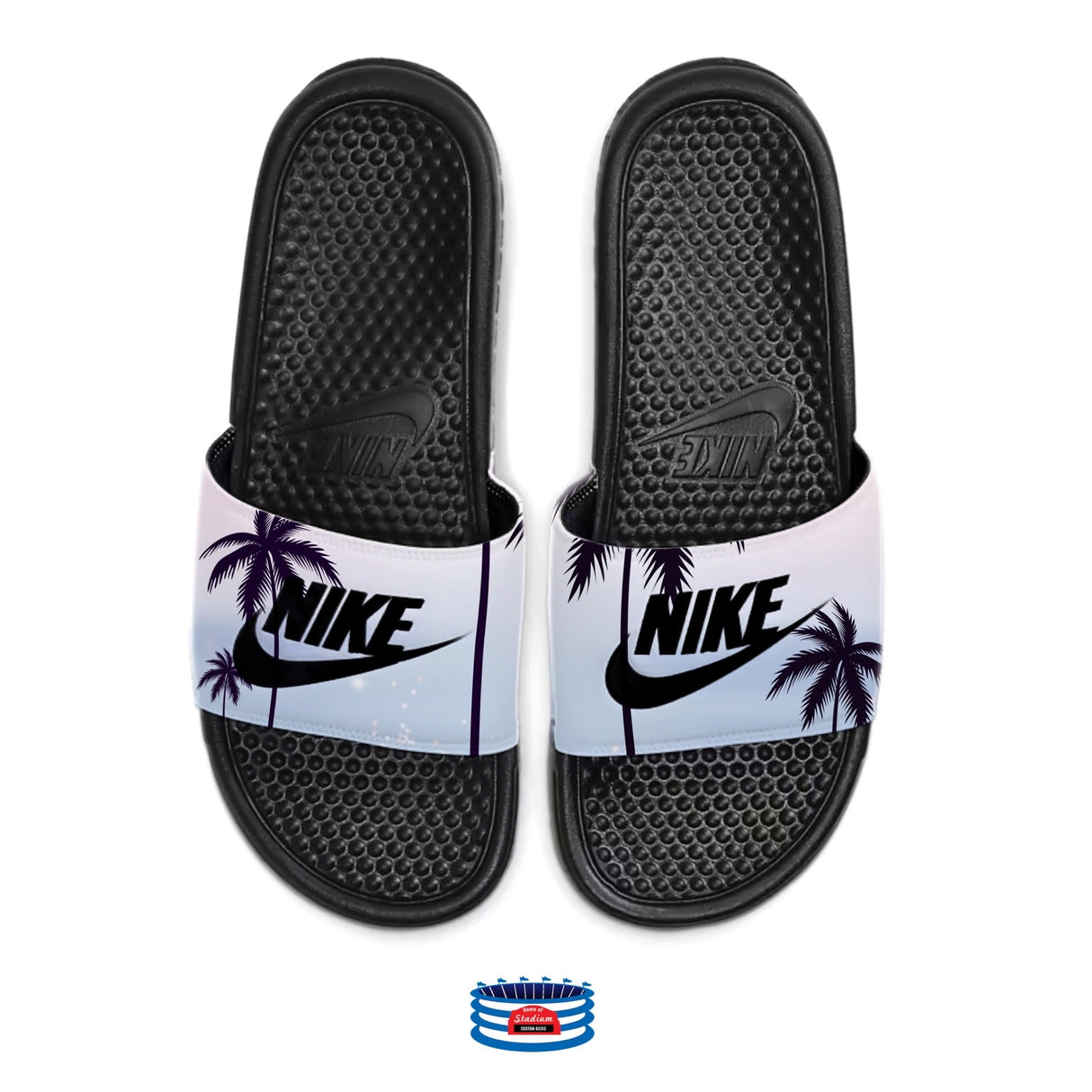 "Paradise" Nike Benassi JDI Men's Slides by Stadium Custom Kicks