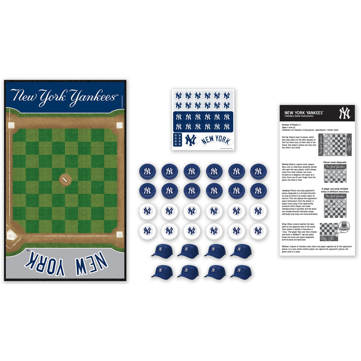 New York Yankees Checkers Board Game by MasterPieces Puzzle Company INC