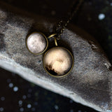 Pluto and Charon Layered Space Necklace by Yugen Handmade