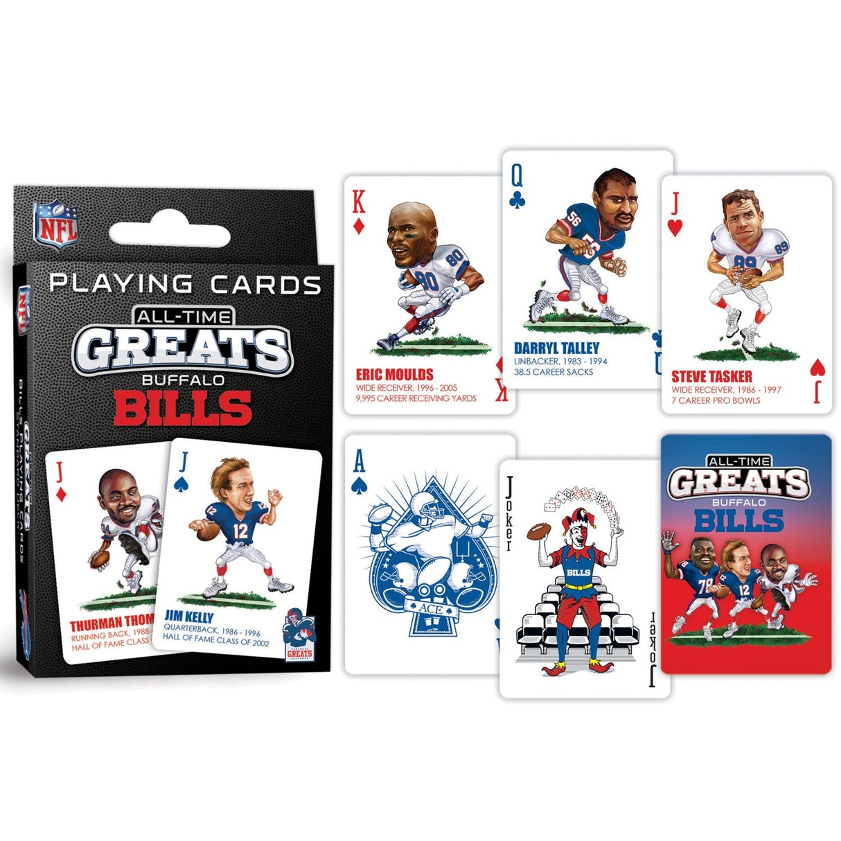 Buffalo Bills All-Time Greats Playing Cards - 54 Card Deck by MasterPieces Puzzle Company INC