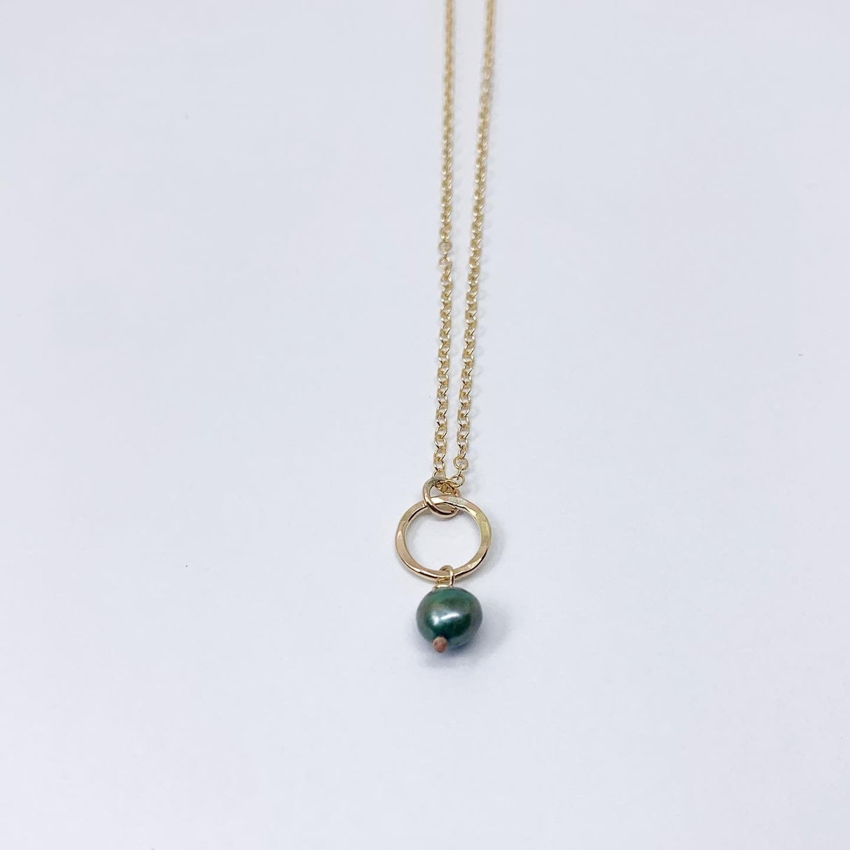 Pearl Drop Charm Necklace by Jennifer Cervelli Jewelry