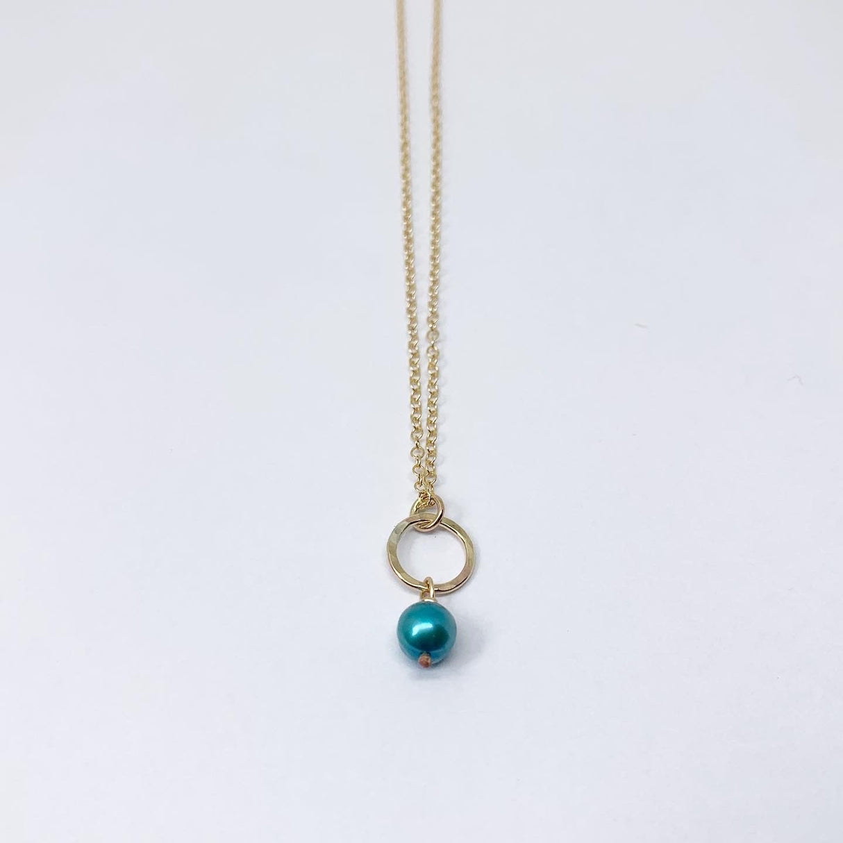 Pearl Drop Charm Necklace by Jennifer Cervelli Jewelry