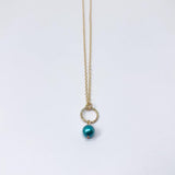 Pearl Drop Charm Necklace by Jennifer Cervelli Jewelry