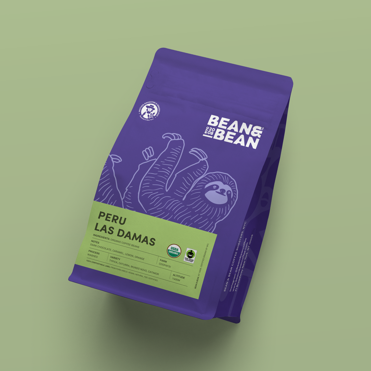 Peru Las Damas, Organic & Fair Trade by Bean & Bean Coffee Roasters