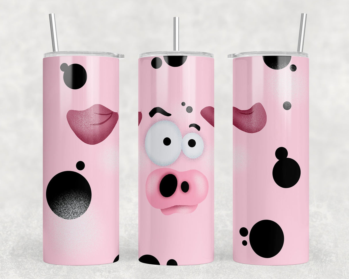 Pig - 20 oz Steel Skinny Tumbler - Optional Blue Tooth Speaker - Speaker Color will Vary by Rowdy Ridge Co