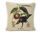 DaDa Bedding Set of 2-Pieces Nectarine Fruits Garden Tapestry Throw Pillow Covers w/ Inserts - 18" x 18" by DaDa Bedding Collection