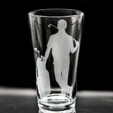 GOLF Pint Glasses by LumEngrave