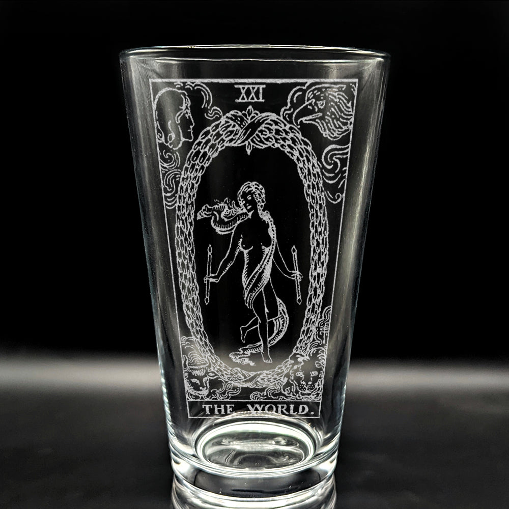 RIDER-WAITE TAROT CARD Pint Glasses by LumEngrave