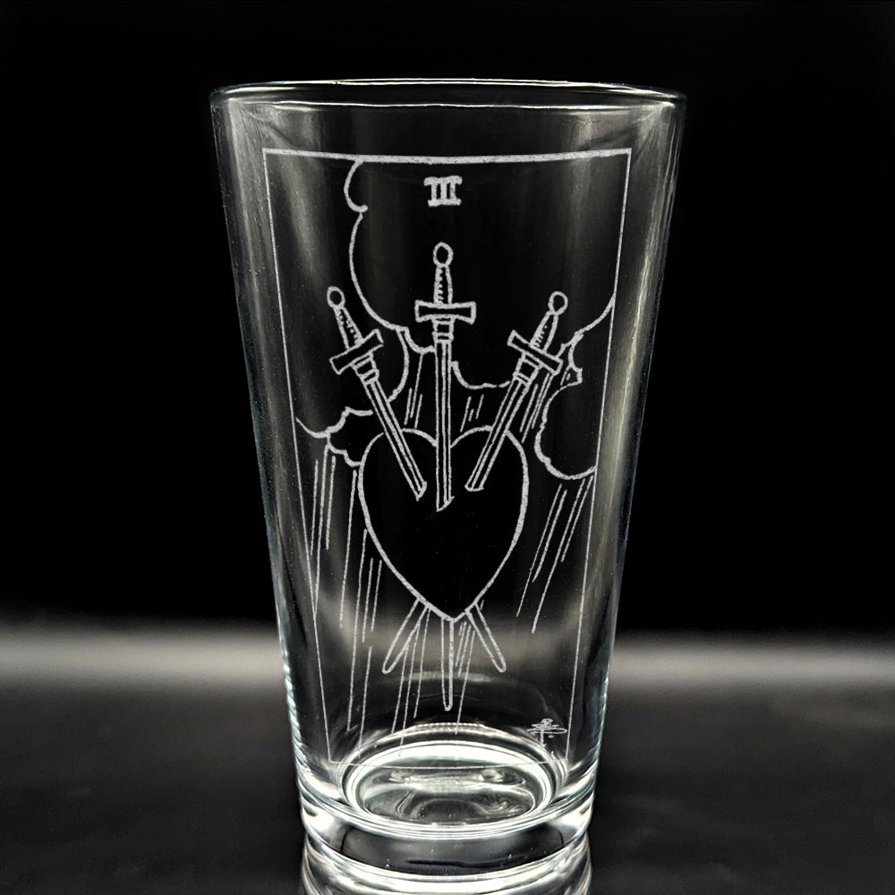 RIDER-WAITE TAROT CARD Pint Glasses by LumEngrave