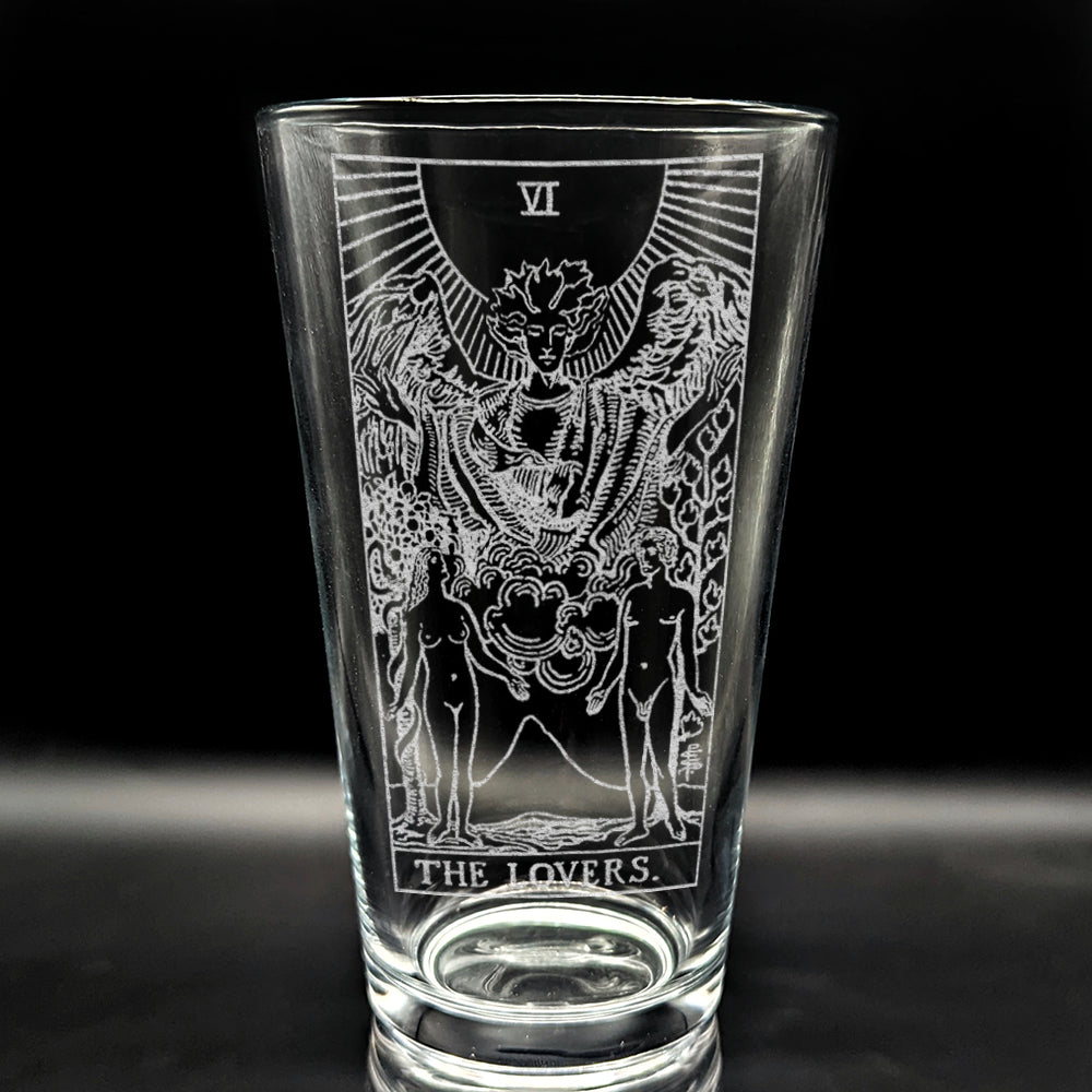 RIDER-WAITE TAROT CARD Pint Glasses by LumEngrave