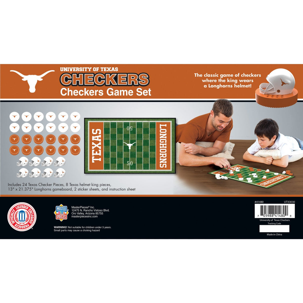 Texas Longhorns Checkers Board Game by MasterPieces Puzzle Company INC