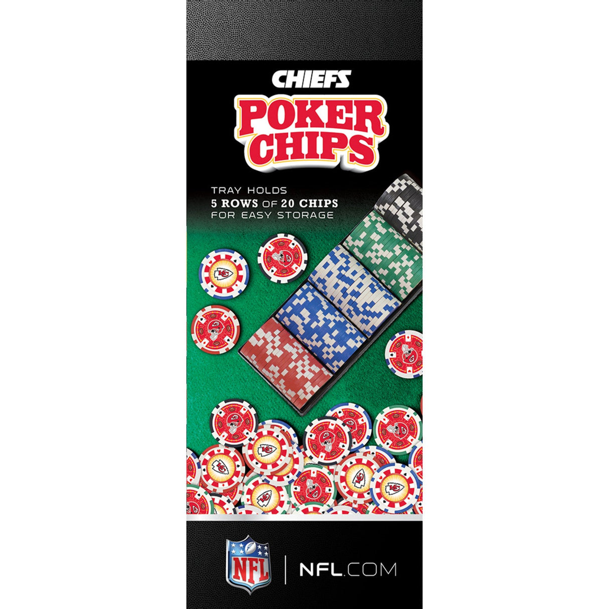 Kansas City Chiefs 100 Piece Poker Chips by MasterPieces Puzzle Company INC