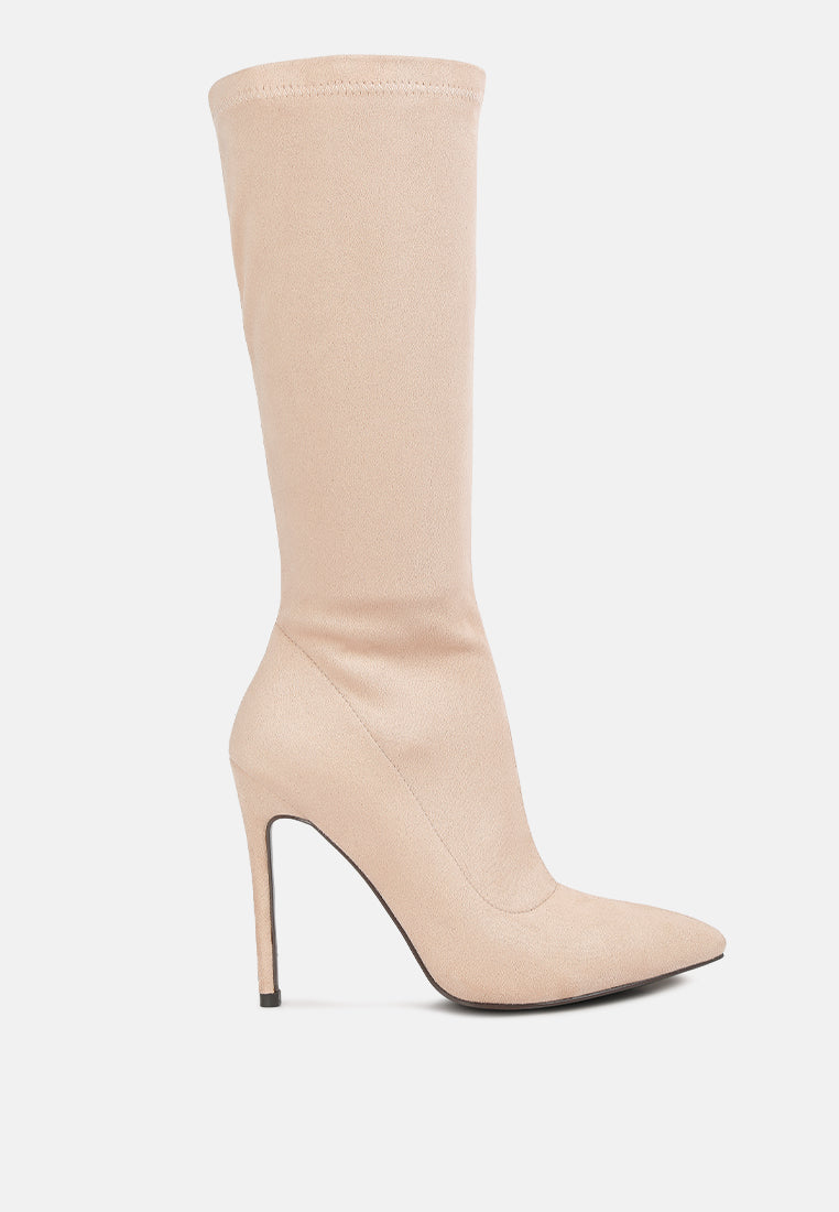 playdate high heeled calf boots by London Rag