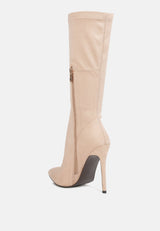 playdate high heeled calf boots by London Rag