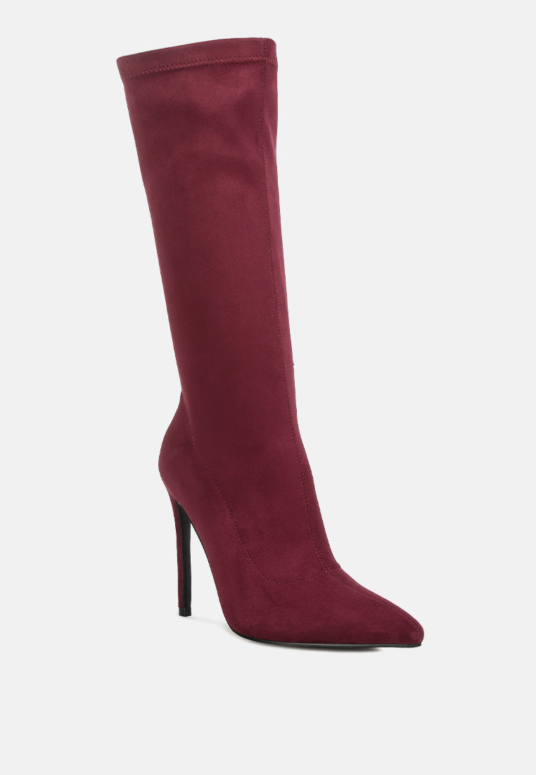 playdate high heeled calf boots by London Rag