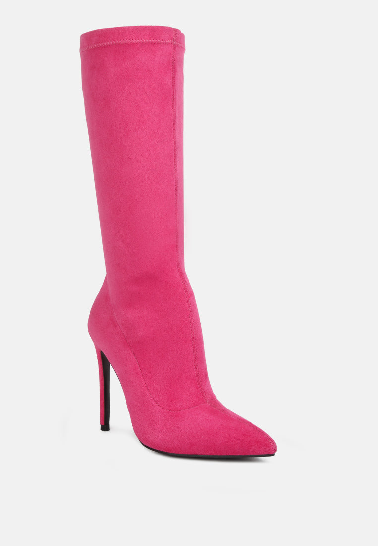 playdate high heeled calf boots by London Rag