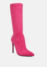 playdate high heeled calf boots by London Rag