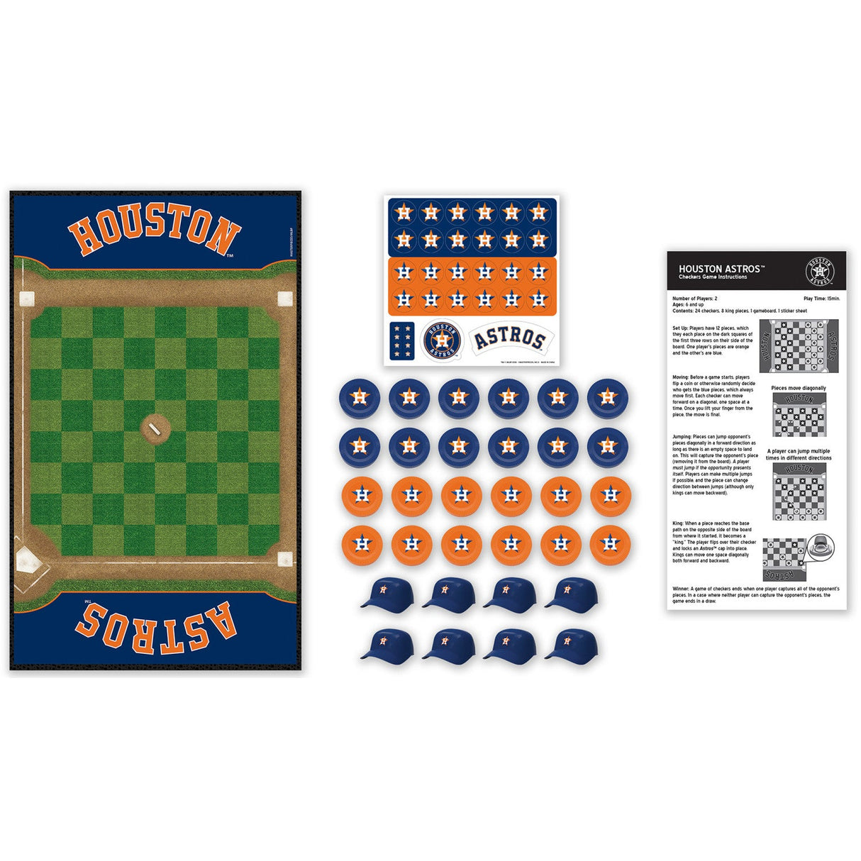 Houston Astros Checkers Board Game by MasterPieces Puzzle Company INC