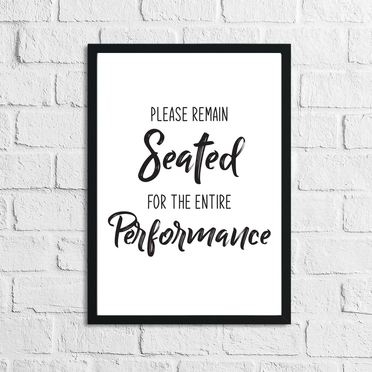 Please Remain Seated Funny Bathroom Wall Decor Print by WinsterCreations™ Official Store