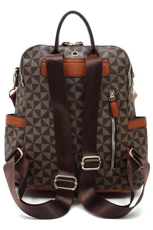 PM Monogram Striped Convertible Backpack - Vysn