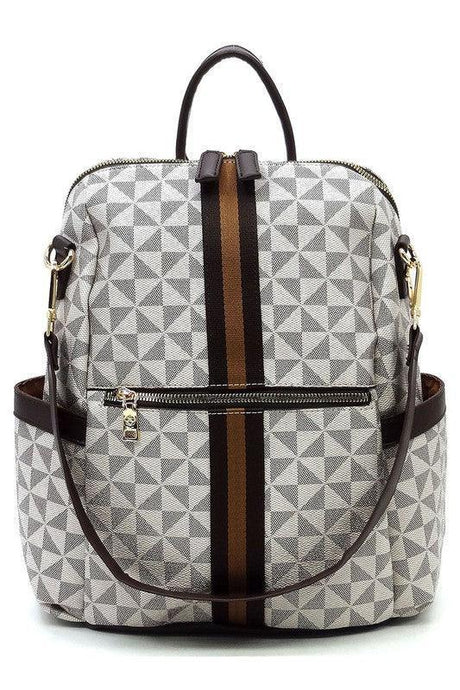 PM Monogram Striped Convertible Backpack - Vysn