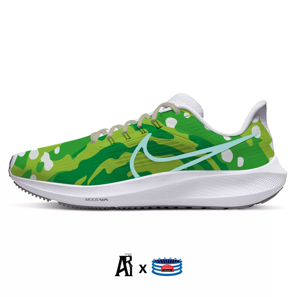 "Portal" Nike Air Zoom Pegasus 39 Running Shoes by Stadium Custom Kicks